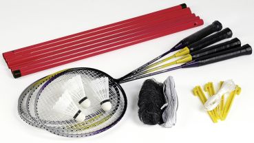 Badminton-Set Bandito für 4 Spieler mit Netzgarnitur