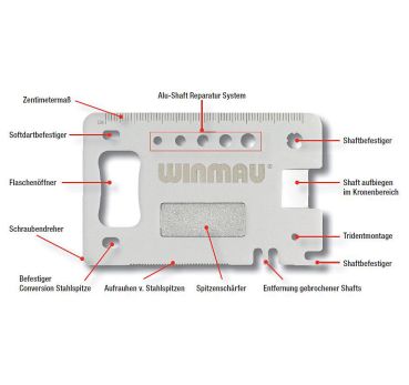 Winmau Präzisionswerkzeug „Multi-Tool“ Profi 8393.