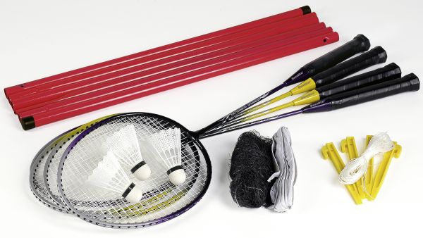 Badminton-Set Bandito für 4 Spieler mit Netzgarnitur